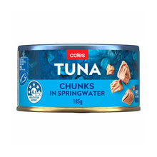 COLES TUNA CHUNKS IN SPRINGWATER 185G