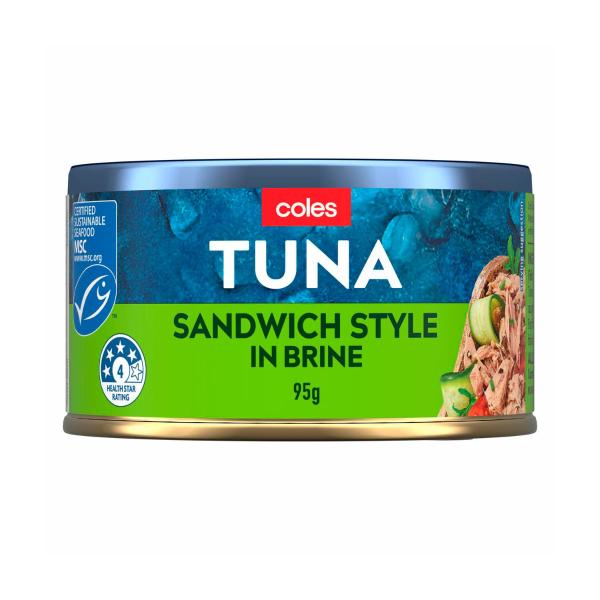 COLES TUNA SANDWICH IN BRINE 95G