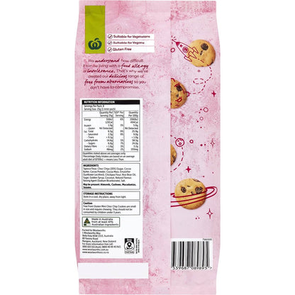 Woolworths Free From Gluten Choc Chip Mini Cookies 8 Pack