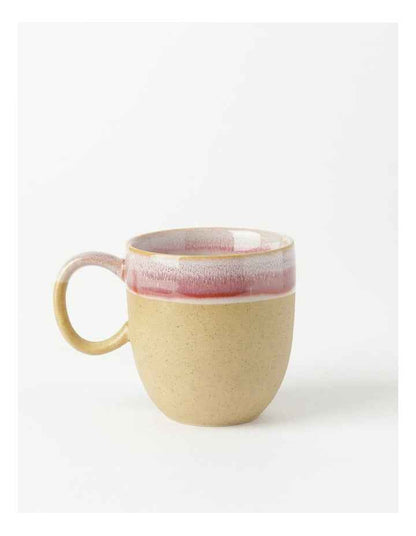 Esperance Wiped Edge Mug Bullet Set of 2 in White/Sand