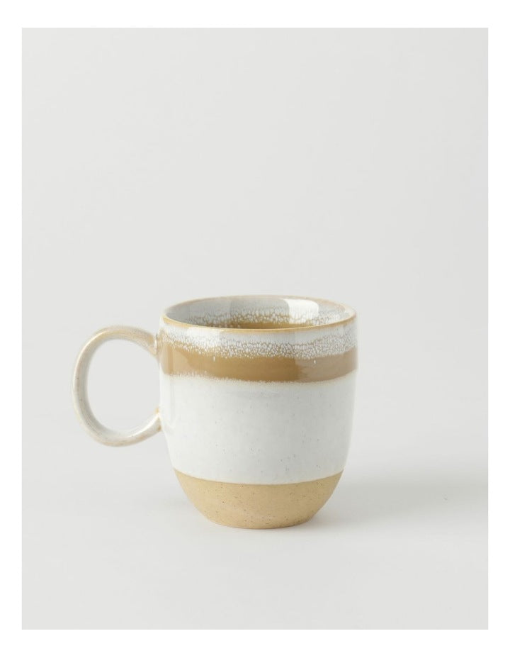 Esperance Wiped Edge Mug Bullet Set of 2 in White/Sand