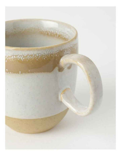 Esperance Wiped Edge Mug Bullet Set of 2 in White/Sand