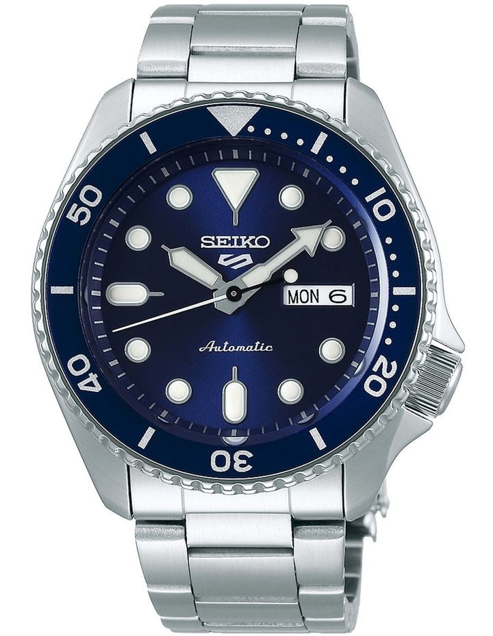 5 Sports Automatic Blue Dial Silver Watch
