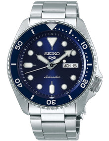 5 Sports Automatic Blue Dial Silver Watch