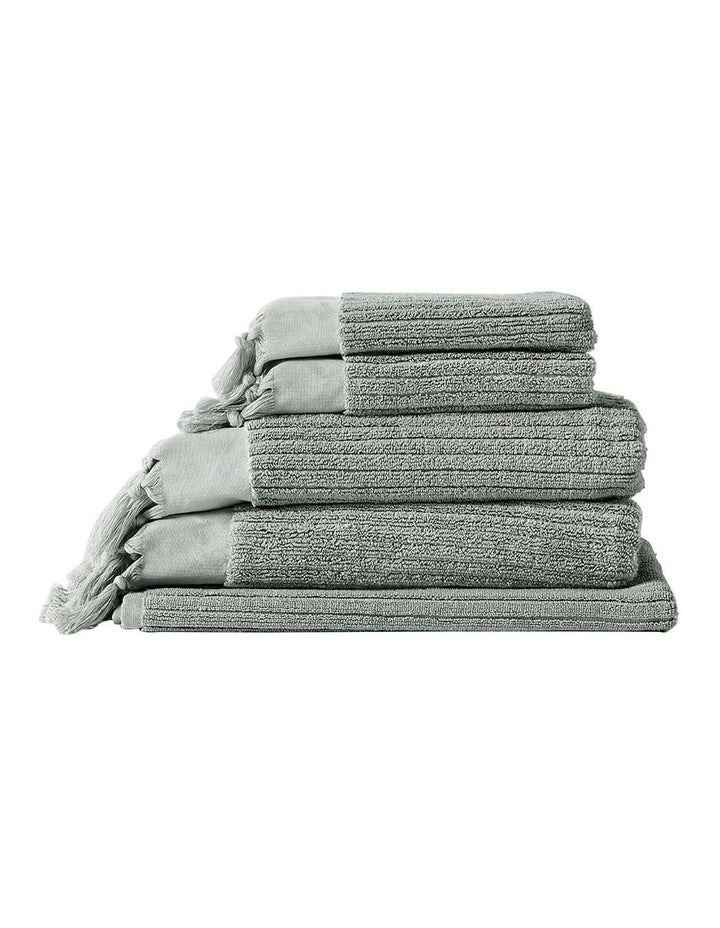 Paros Rib Bath Towel Set in Sage