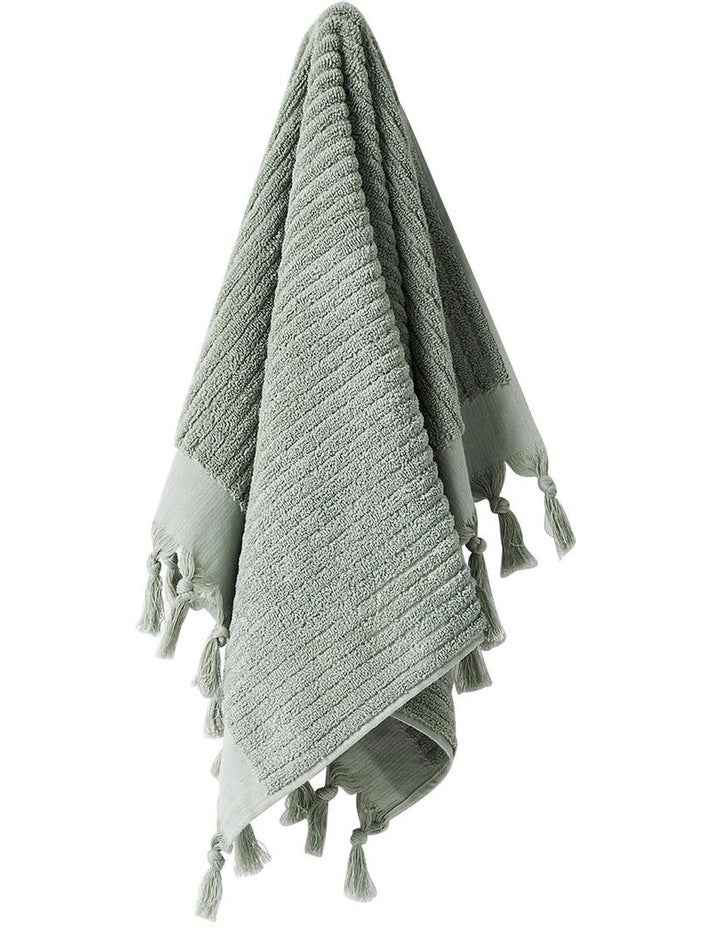 Paros Rib Bath Towel Set in Sage
