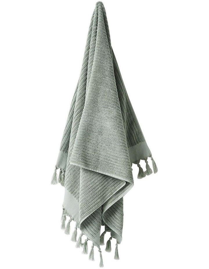 Paros Rib Bath Towel Set in Sage