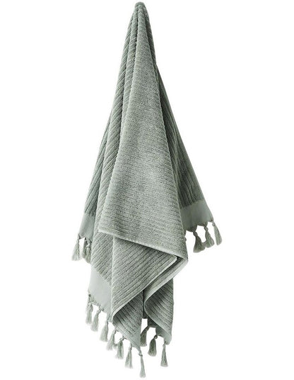 Paros Rib Bath Towel Set in Sage