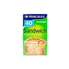 HERCULES CLICK ZIP BAGS VALUE PACK SANDWICH:REGULAR:.:40 PACK