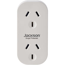 Jackson Vertical Double Adaptor w/ 2 x Power Socket Outlets Surge Protection