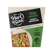HART & SOUL SAUCY NOODLES READY MEAL THAI CHICKEN 330g