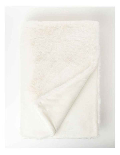 Amelie Fur Throw in Cream