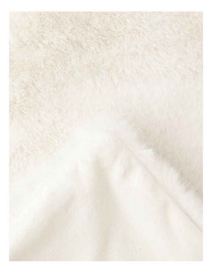 Amelie Fur Throw in Cream