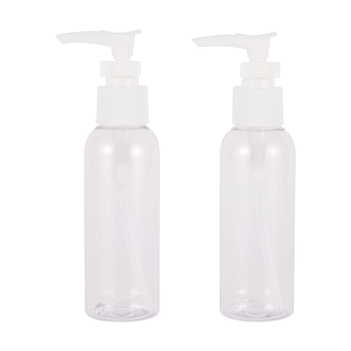 OXX Travel 2 Pack Pump Bottles - White and Clear