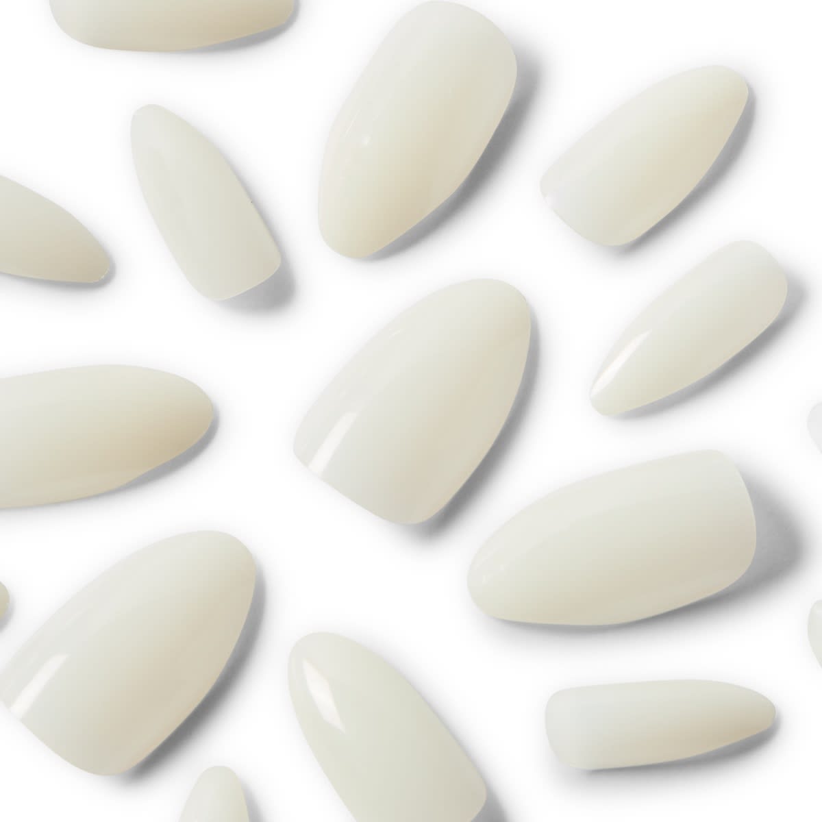 OXX Cosmetics 100 Pack Artificial Nails with Adhesive - Stiletto Shape, Clear