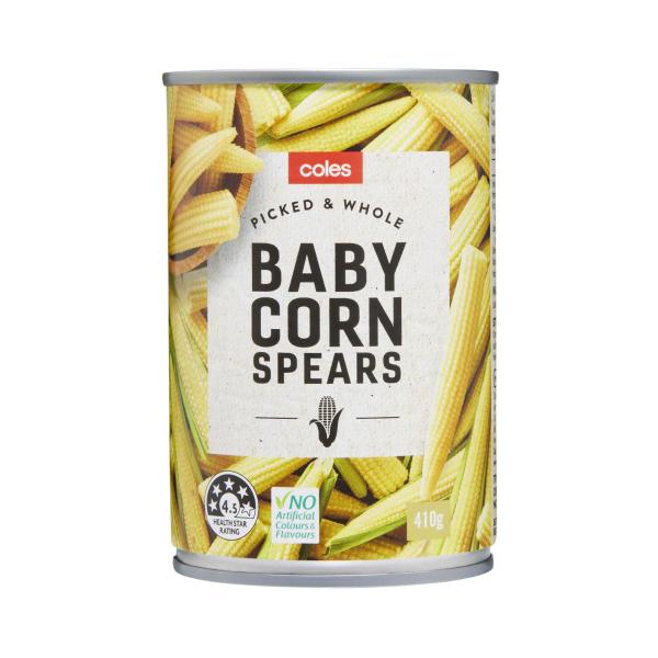 COLES CORN SPEARS YOUNG 410G