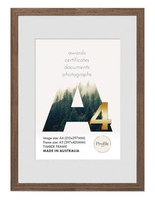 Australian Made Timber Certificate Photo Frame A3/A4 in Chestnut