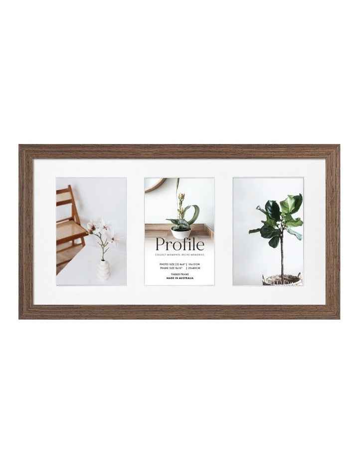 Australia Made Timber Collage Photo Frame 8x16"/4x6" (3) in Chestnut