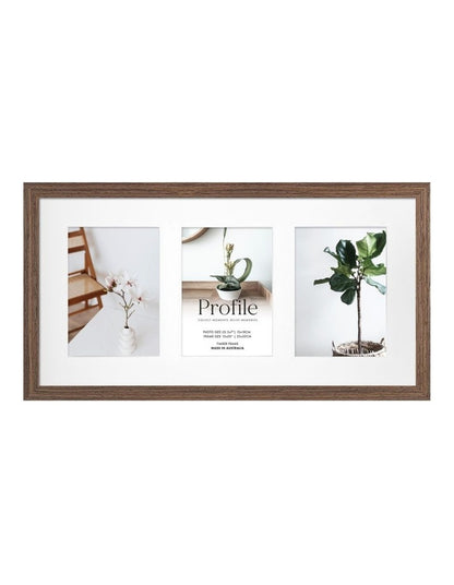 Australian Made Timber Collage Photo Frame 10x20"/5x7" in Chestnut