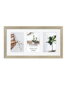 Australia Made Timber Collage Photo Frame 8x16"/4x6" (3) in Stone Ash