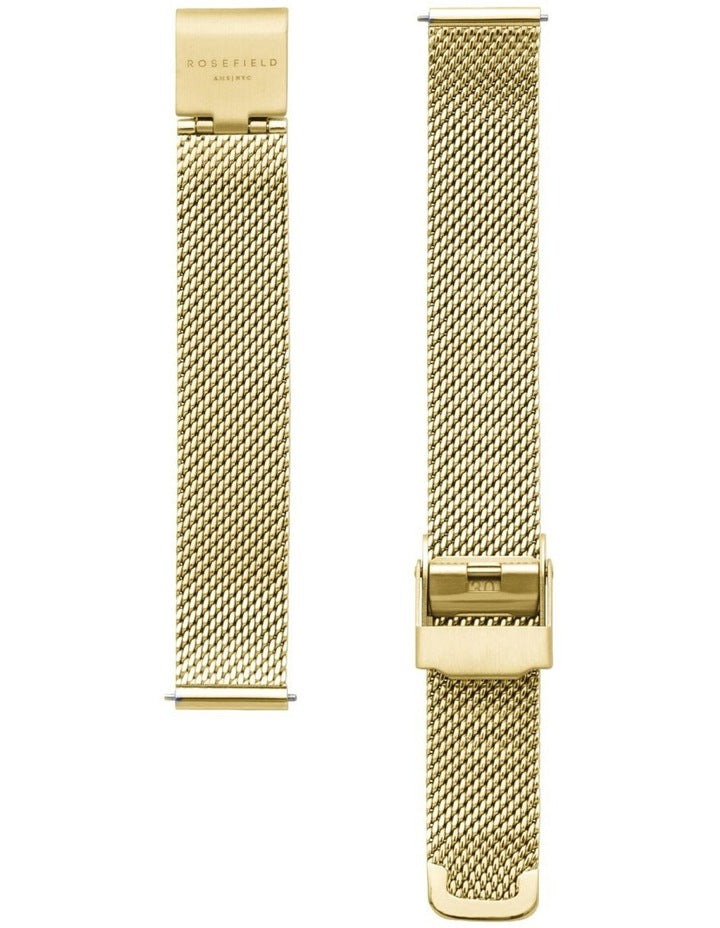 Oval Mother Of Pearl Dial Bracelet Mesh Analog Watch in Gold