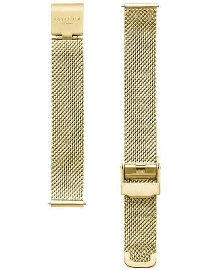 Oval Mother Of Pearl Dial Bracelet Mesh Analog Watch in Gold