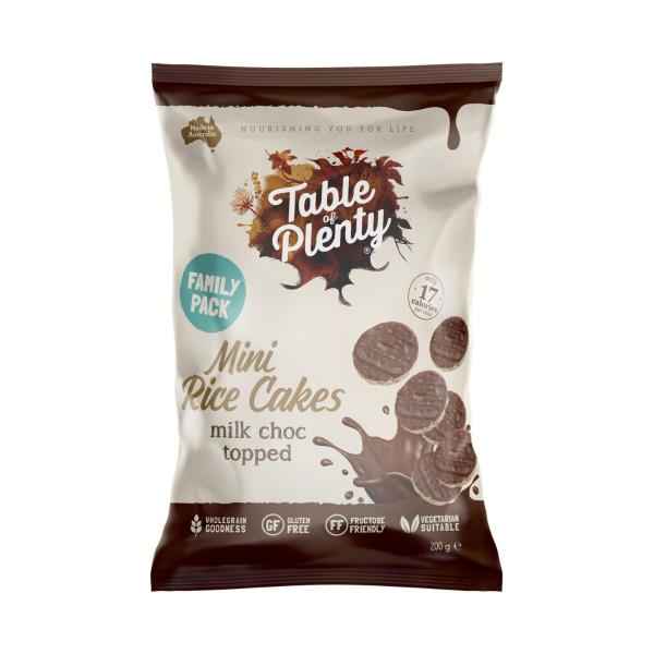 Family Topped Mini Rice Cakes Chocolate