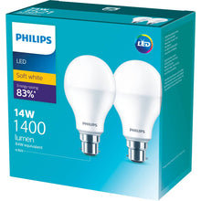 Philips Led 1400lm Warm Bc 2 Pack