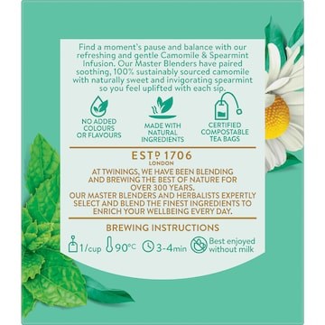 Twinings Camomile & Spearmint Tea Bags 10 pack