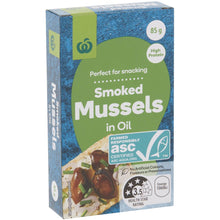 Woolworths Smoked Mussels In Oil 85g