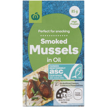 Woolworths Smoked Mussels In Oil 85g