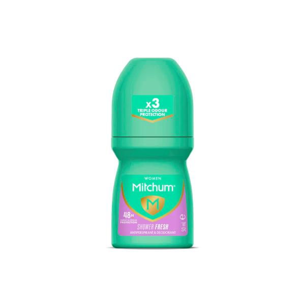 MITCHUM WOMENS ROLL ON DEODORANT SHOWER FRESH 50ML