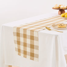 Natural Gingham Table Runner