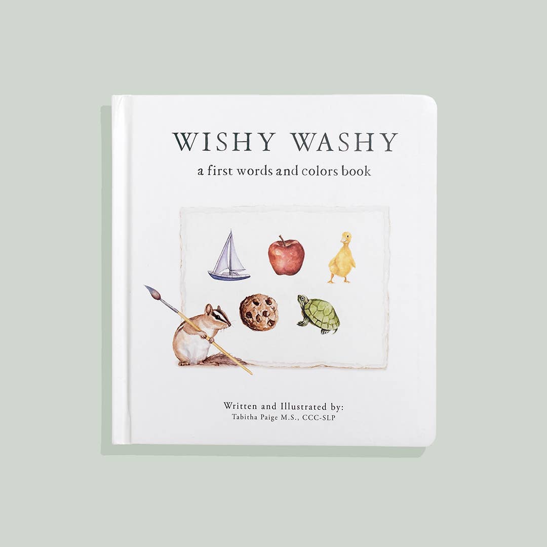 Wishy Washy (Board Book) by Paige Tate A Board Book of First Words and Colors