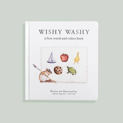 Wishy Washy (Board Book) by Paige Tate A Board Book of First Words and Colors