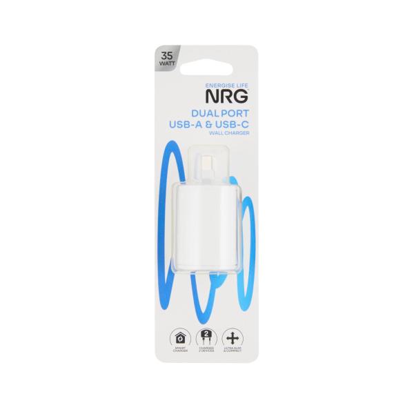 NRG WALL CHARGER USB-A & C:1:EACH