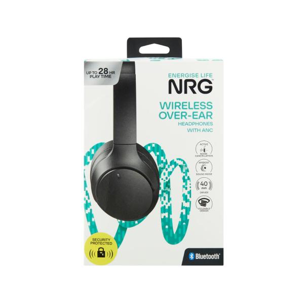 NRG OVER EAR WIRELESS HEADPHONE WITH ANC*:1:EACH