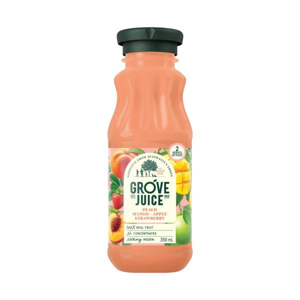 GROVE JUICE MANGO PEACH APPLE STRAWBERRY JUICE 350ML