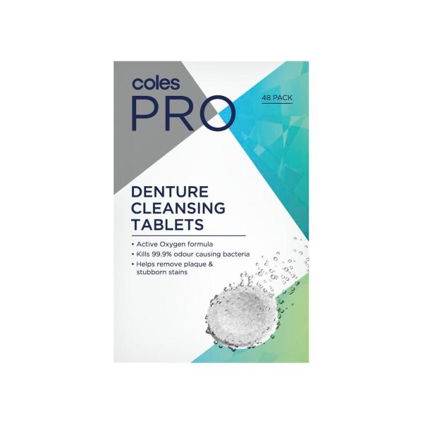 COLES DENTURE TABLETS 48 PACK