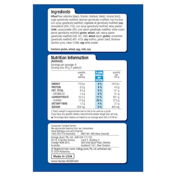 Kellogg's Pop Tarts Frosted Chocotastic Toaster Pastries 384g