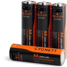 Cygnett AA USB-C Rechargeable Batteries (4 Pack)