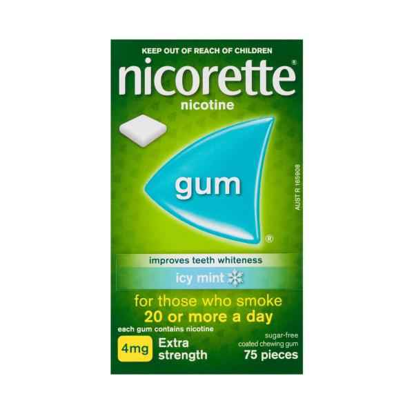 Quit Smoking Extra Strength Nicotine Gum Icy Mint