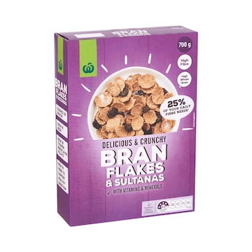 Woolworths Bran Flakes & Sultanas 700g