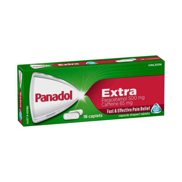 PANADOL EXTRA PARACETAMOL PAIN RELIEF CAPLETS 16PK
