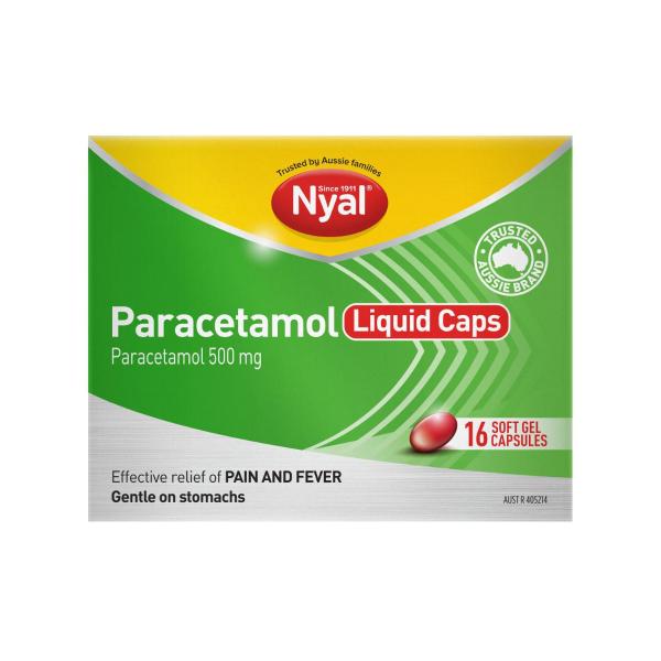 NYAL PARACETAMOL LIQUID CAPSULES 16PK