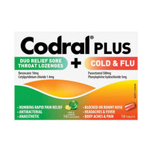 CODRAL PLUS COLD & FLU + LOZENGE COMBO KIT 32PK