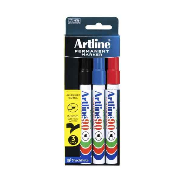 90 Permanent Markers Black