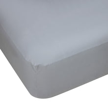 250 Thread Count Cotton Rich Fitted Sheet - Double Bed, Grey