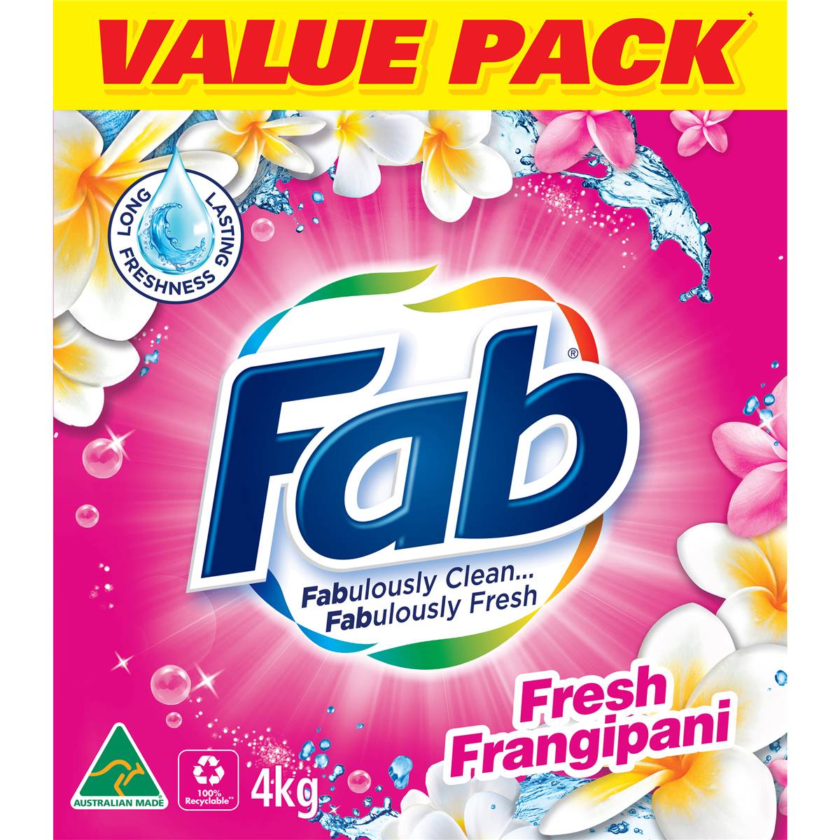 Fab Laundry Washing Powder Fresh Frangipani 4kg