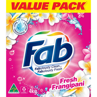 Fab Laundry Washing Powder Fresh Frangipani 4kg